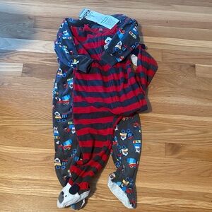 Kids Striped Red and Gray One Piece